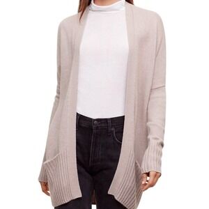 Talula Aritzia Women's Open Cardigan‎ Lenox Knit Sweater Cashmere Dusty Pink S